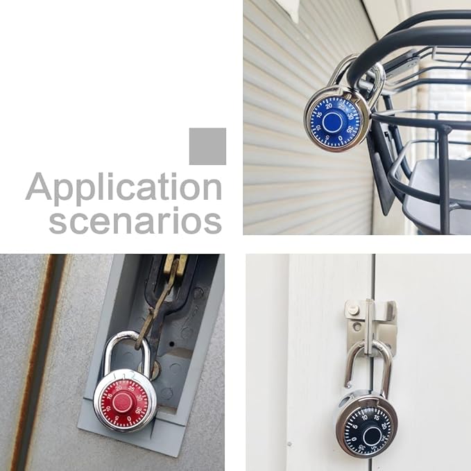 Combination Padlocks with Metal Body, Indoor Use for Gym Lockers & School Locker, ‌Purple, 24-Pack