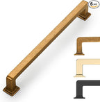 6 Pack Antique Brass Cabinet Pulls 7 Inch Kitchen Cabinet Handles Vintage Drawer Pulls Kitchen Handles for Cabinets Retro Dresser Pulls Drawer Handle