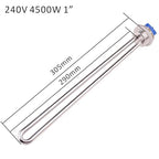 DERNORD 240V 4500W Water Heater Element Screw-in Heating Element High Watt Density (240V 4500W)