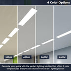 LUXRITE 12-Pack 4FT T5 LED Tube Lights, Type B, 24W=54W, 4 Colors 3500K | 4000K | 5000K | 6500K, 45.79", Single and Double End Powered, Ballast Bypass, 3200LM, F54T5 Fluorescent Replacement, UL, DLC