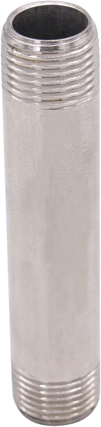 1/2" X 1/2“ NPT Male Nipple Stainless Steel 304 Cast Pipe Coupling fitting 4" Length