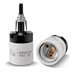 E26 Porcelain Lamp Socket with Rotary Knob Switch - High Temperature Resistance, UL Listed, 250V 250W for Safe Lighting Replacements(2 Pack)