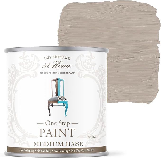 AMY HOWARD AT HOME Chalk-Based One Step Paint for Furniture, Cabinetry, Decor, Finish, and More | No Stripping, Sanding, or Priming | Medium Base | 16 Ounce | Java