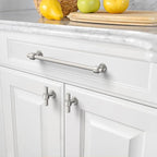 Amerdeco 10 Pack Brushed Satin Nickel Cabinet Pulls 10 Inch(254mm) Hole Center Drawer Pulls Cabinet Hardware Kitchen Cabinet Handles for Bathroom Dresser Pulls ZH0069