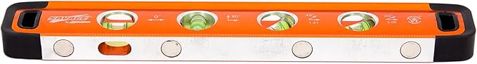 Swanson Tool Co SVT011 11-Inch Savage Aluminum Torpedo Level with Neodymium Magnets,Orange