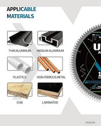 12-Inch 100-Tooth Circular Saw Blade, 1-Inch Arbor, Aluminum, Non-Ferrous Metal Cutting Blade, Carbide Tip, Thin Kerf, for Medium Aluminum, Plastic, Composite