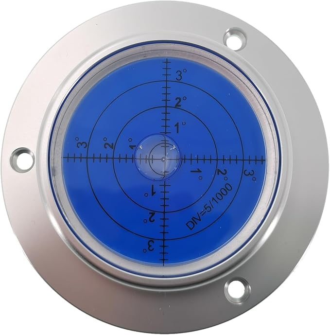 Metal Horizontal Bubble Cow Eye Level Universal Horizontal Bubble Flange Water Bubble Level Horizontal Bubble Small Household (90 * 16mm blue)