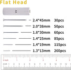 Hardware Nails Assortment Kit, 600PCS Galvanized Nails, Picture Hanging Nails, Includes Finish, Wire, Common, Brad Nails