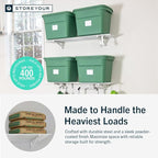 StoreYourBoard 2-Pack Heavy Duty Wall Shelves 1ft x 4ft – Wall-Mounted Garage Storage Shelving and Organization for Sheds, Closets, or Utility Rooms – Holds 200 lbs - White