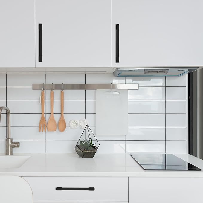 COTYKILEY 6 Pack 12.6 Inch(320mm) Matte Black Cabinet Handles Black Kitchen Cabinet Pulls Cabinet Door Handles Kitchen Cabinet Hardware