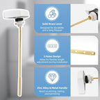 Hibbent Toilet Handle Replacement Compatible with TOTOTHU004-CP Trip Lvr for ST701, CST854, CST884,Side Mount Toilet Flush Handle, Flush Tank Lever, White