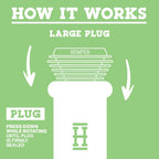 Hemper Plugs + Caps | Universal Cleaning Plugs for Glass Water Pipes and More | Fits Male & Female Joints | Leak-Proof Seal | Hassle-Free Cleaning | Durable, Reusable & Easy to Use - (Black)