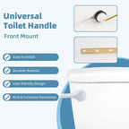 iFealClear Universal Toilet Handle Replacement Kit Front Mount with 2-Inch Rubber Toilet Flapper Replacement, Toilet Tank Parts Compatible with Kohler, American Standard, TOTO, Mansfield, White