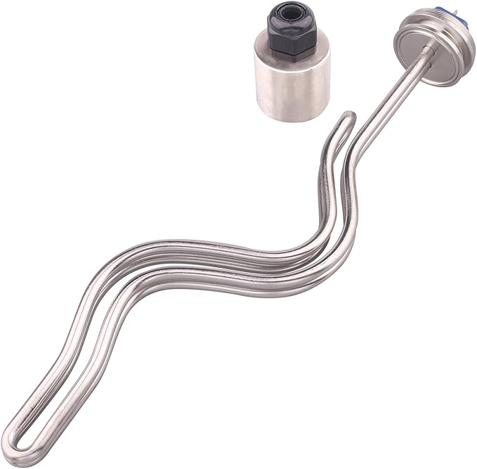 DERNORD 1.5" Inch (OD50.5mm) Tri-clamp Ripple Heating Element Electric Immersion Water Heater 6500W 240V