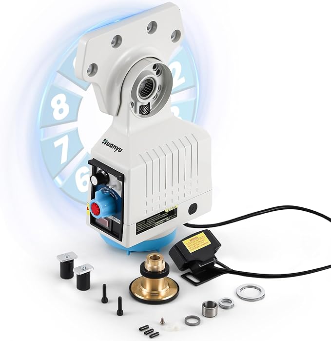 Huanyu APF-500 Power Feed X-Axis for Milling Machine 650IN-LB Torque 0-210RPM Auto Power Table Feed Driller Drilling Tool Feeder 110V