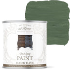 AMY HOWARD AT HOME Chalk-Based One Step Paint for Furniture, Cabinetry, Decor, Finish, and More | No Stripping, Sanding, or Priming | Dark Base | 16 Ounce | English Boxwood