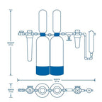 Aquasana Whole House Well Water Filter | 500,000 Gallons | UV, Carbon & KDF | Salt-Free Softener Alternative | Tackles up to 99.99% Chlorine, Bacteria, Viruses, Cysts & Scale | Rhino WH-WELL-CT-UV