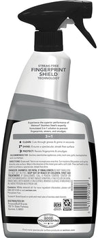 Weiman Stainless Steel Cleaner and Polish - Protects Appliances from Fingerprints, Leaves a Streak-Free Shine for Refrigerator, Dishwasher, Oven, Grill, 2 Pack With Microfiber Cloth