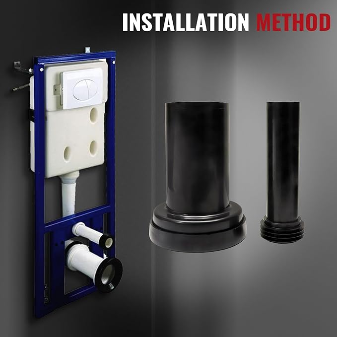 Wall Hung Toilet Tank Drain Pipe connection Set,Compatible with TOTO THU334#01 for WT151M/152M,Toilet Replacement Parts with Durable Plastic,Easy Installation