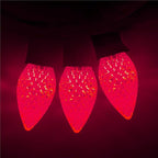 Meconard C7 Led Replacement Christmas Light Bulbs, C7 Shatterproof Led Bulbs for Christmas Indoor Outdoor String Lights, E12 Candelabra Base, Commercial Grade Holiday Bulbs, Red, 50 Pack