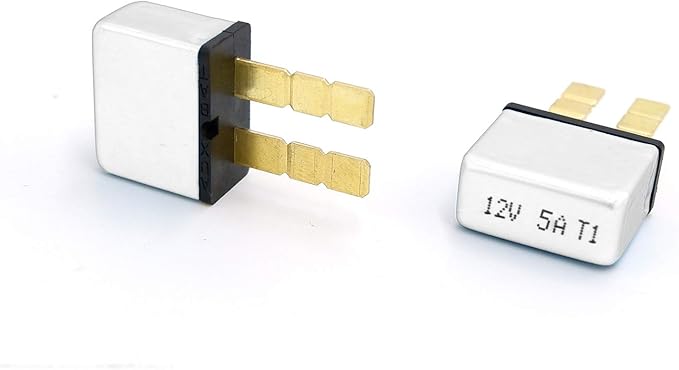 Automotive Circuit Breaker, Plug in Mounting,Snap Off, T1 Thermal Reset, ATC,ATO Blade Type 25A Terminal Connection (2 pcs)