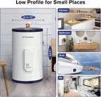 Thermomate Tank Water Heater - 10 Gallon Point of Use Hot Water Heater, 120V 1500W, Adjustable Thermostat, UL Listed (ES1000)