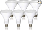 GoodBulb 12-Watt LED BR30 Light Bulbs (60 Watt Equivalent) E26 Base | Daylight White Color 5000K | EcoSmart | 800 Lumens | Pack of 6 Bulbs
