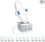 Ensenior 12 Pack 6 Inch LED Recessed Ceiling Light, Dimmable, 4000K Cool White, 1050LM 12W 120V, High Brightness Canless Wafer Downlight - ETL&FCC&IC