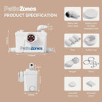 Macerator Pump, Sewage Upflow Grinder Pump with Durable Copper Motor, 4 Inlets for Basement Toilet, Sink, Shower, Washer, Household/Residential Waste Water Upflush System, 23 ft Head Lift, Low Noise