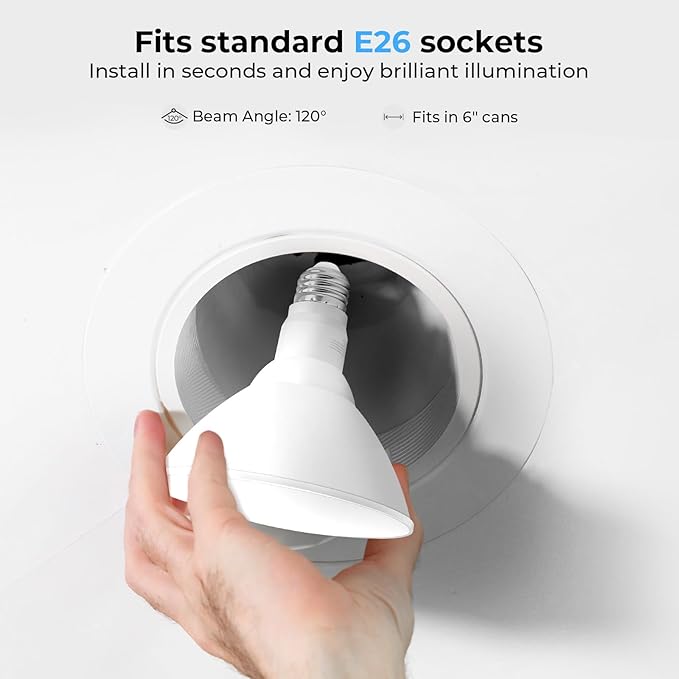 10 Pack PAR38 LED Outdoor Flood Light Bulbs, 100W Equivalent, 5000K Daylight White, Dimmable Waterproof LED Floodlight for Porch Yard Garage, E26 Base 1050LM, 13W, 15,000 Hrs