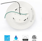 20 Packs 6 Inch LED Low Profile Recessed & Surface Mount Disk Light, Round, 15W, >900 Lumens, 4000K Cool White, CRI80, Driverless Design, Dimmable, ETL Listed, White
