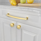 Asidrama 10 Pack 7.5 Inch(192mm) Hole Centers Kitchen Cabinet Handles, Brushed Gold Cabinet Pulls Kitchen Cabinet Hardware for Cupboard Drawer Pulls