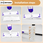 10 Pack Disposable Power Mop Pads Refilles for Swiffer PowerMop Multi-Surface Replacement Mopping Refills Pads