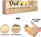 Christmas Gifts for Dad from Daughter Son Wife Spirit Level Bottle Opener Valentines Birthday Thank You Gifts Ideas for Daddy New Dad Grandpa Papa No One Can Level Up To You Sign