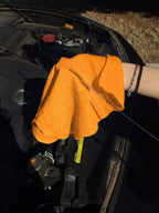 Avalon Towels Cotton Shop Rags – (Pack of 100) Size 12x14 Inches Cleaning Rags – Absorbent Shop Towels and Multipurpose Cleaning Towels for Automobiles, Industries, Garage and Homes (Orange)