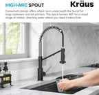 KRAUS Bolden 2-in-1 Commercial Style Pull Down Single Handle Water Filter Kitchen Faucet for Reverse Osmosis or Water Filtration System in Spot-Free Stainless Steel/Matte Black, KFF-1610SFSMB