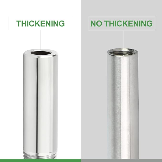 TAISHER 2PCS 304 Stainless Steel Pipe Fittings, 1/4" NPT Male Threaded, 2" Length Weld Nipple Cast Pipe