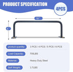 4-Rung Window Well Ladder, Heavy Duty Steel Ladder, Adjustable Basement Egress Ladder, Multi-Purpose Wall Muonted Ladder for Home Safety, Rv Ladder,700LBS