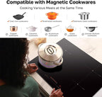 ThermoMate 30 Inch Induction Cooktop, 7200W Built in Induction Stove Top, Electric Cooktop with 4 Boost Burner, 9 Heating Level, Timer & Child Safety Lock, Sensor Touch Control, 240V