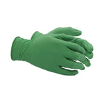 SHOWA 6110PF Sustainable EBT Latex-Free, Powder-Free, Nitrile Disposable Single Use Safety Gloves, 4 Mil, 9.5" Length, X-Small (1 Box/100 Gloves)