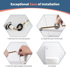 iFealClear 2 PCS Universal Brass Toilet Handle Lever Flush Replacement, Front Mount Toilet Tank Flusher Compatible with American Standard Toliets, Stainless Steel Flapper Chain, Chrome