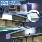 Juyace 120W LED Wall Pack Light Dusk to Dawn Outdoor Lighting Exterior Fixtures 360 °Rotation 5000K for Garage Yard Barn Area Backyard Building