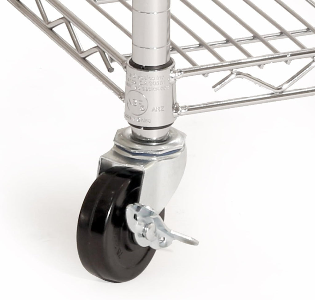 Seville Classics UltraDurable Heavy Duty NSF Solid Steel Wire Rack Storage Unit Organizer for Garage, Warehouse, Office, Restaurant, Classroom, Kitchen, 5-Tier Shelving, 60" W x 18" D