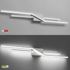 SOLFART Bathroom Vanity Lights Over Mirror 48 Inch Modern Brushed Nickel LED Bathroom Lights Dimmable Wall Light