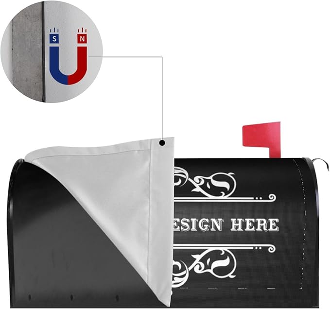 Custom Personalized Mailbox Covers Add Photo Picture Family Name House Address Text Magnetic Mail Cover for Home Garden Yard-1