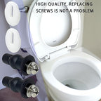 4 Pack Universal Toilet Seat Bolts and Hinge Screws, Top Mounting Fixings Kit with Expanding Rubber Top Nuts, Replacement Screws for 14-16mm Hole Toilet Seat Repair