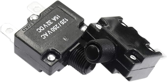 5PCS 5Amp Circuit Breakers with Manual Reset 32V DC,AC125-250V with Quick Connect Terminals