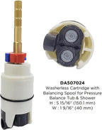 GA507024 Compatible with Gerber Plumbing Washerless Cartridge and Balancing Spool;Compatible With Tub And Shower Pressure Balance Valves