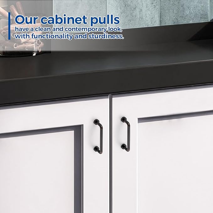 JOY DECOR Cabinet Pulls – 3 Inch Hole Center, Oil Rubbed Bronze, 5 Pack, Zinc Alloy Cabinet Handles for Drawers & Cupboard – Vintage Style Hardware for Kitchen, Bathroom, Dresser, Furniture Makeover