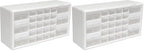 Akro-Mils 26-Drawer Plastic Drawer Storage Cabinet for Garage Organization, Bead Organizer, Building Bricks Storage, Teacher Toolbox, Makeup Organizer, 20-Inch W x 6-Inch D x 10-Inch H, 10124 White